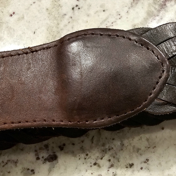 Bed Stu Brown Leather Woven Belt Women Size M - Picture 5 of 11